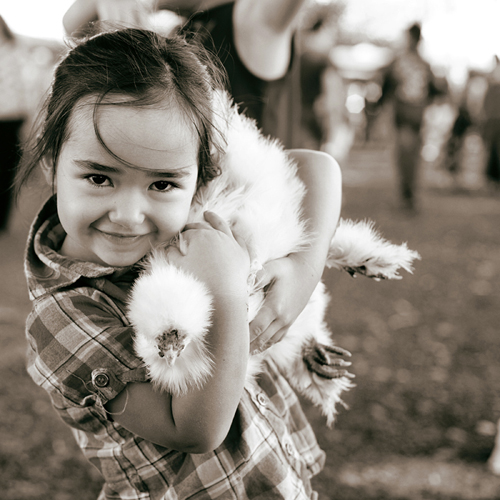 Girl with Chicken